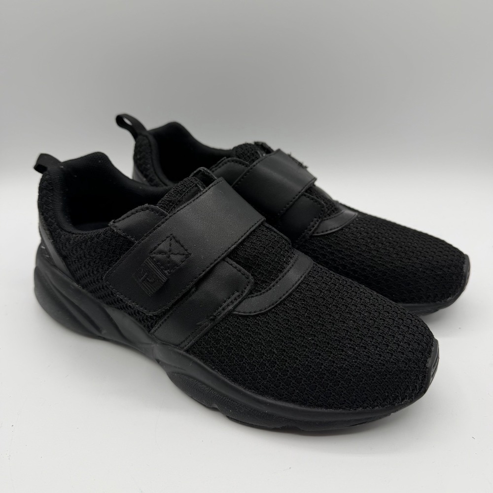 Propet Stability X Strap Walking‎ Shoes Womens Sz 8 W(D) Black Comfort Sneakers
